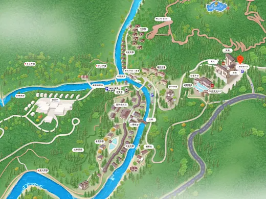 思礼镇结合景区手绘地图智慧导览和720全景技术，可以让景区更加“动”起来，为游客提供更加身临其境的导览体验。